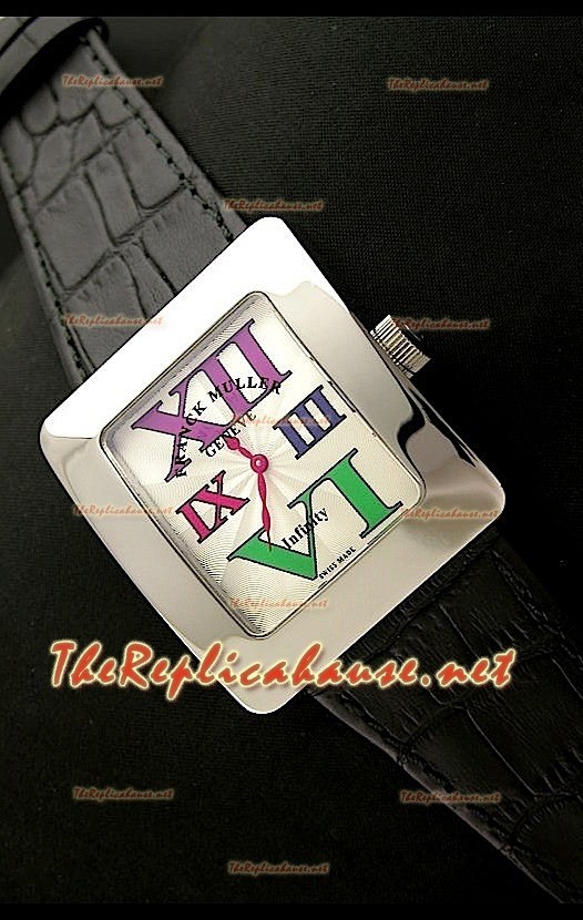 Franck Muller Infinity Femmes Replica Montre avec Heure en Chiffres Romains coloré