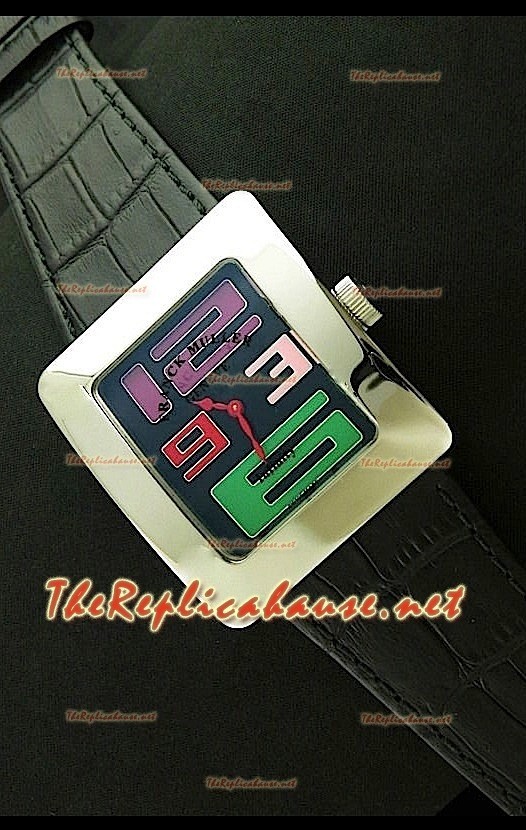 Franck Muller Infinity Femmes Replica Montre avec Chiffres Arabes en Couleur
