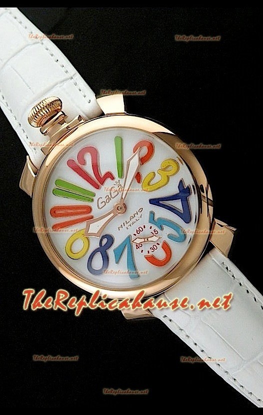 GaGa Milano Manuale Montre avec Boîtier Or Rose - 48 mm 