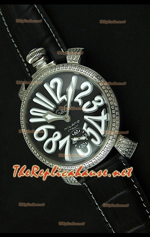 GaGa Milano Manuale Japanese Montre Cadran Noir