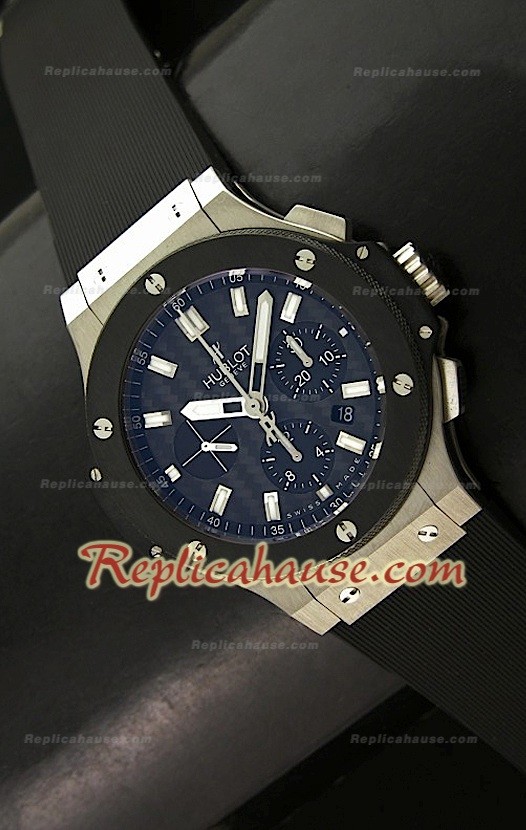 Hublot Big Bang Steel Swiss Replica Montre - Cadran et Lunette Originaux Utilisés