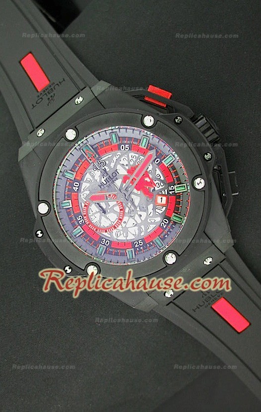 Hublot Big Bang King Power Manchester United Japanese Montre avec PVD