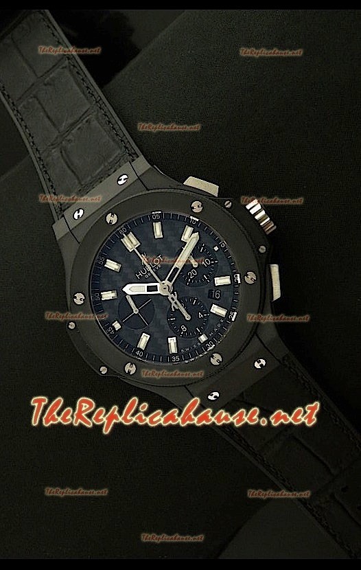 Hublot Big Bang Ceramic Montre avec Cadran Carbone - Ultime Réplique à l’Authentique 1 sur 1