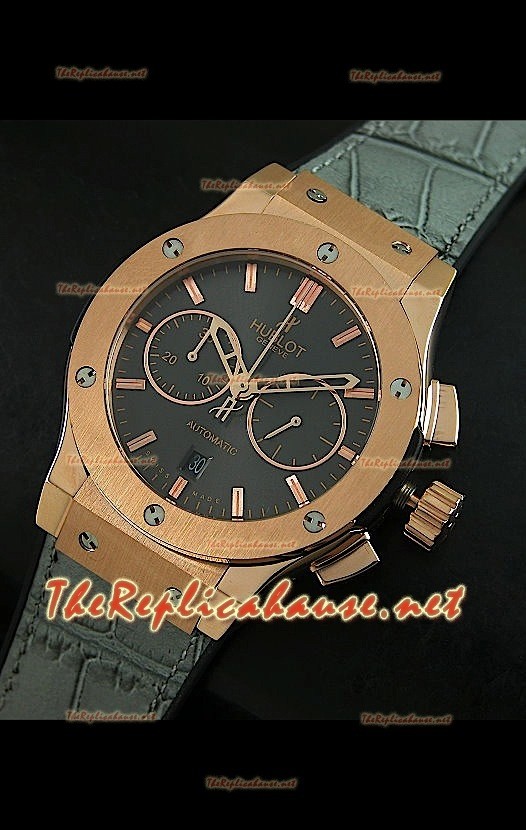 Hublot Classic Fusion Swiss Montre Cadran Gris Boîtier Or Rose