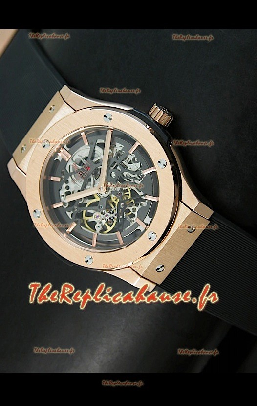 Hublot Classic Fusion Reproduction Montre Japonaise avec Revêtement Or Rose