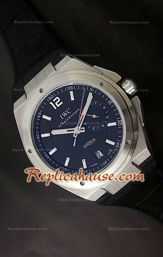 IWC Ingenieur Power Reserve Swiss Replica Montre avec Cadran Noir 