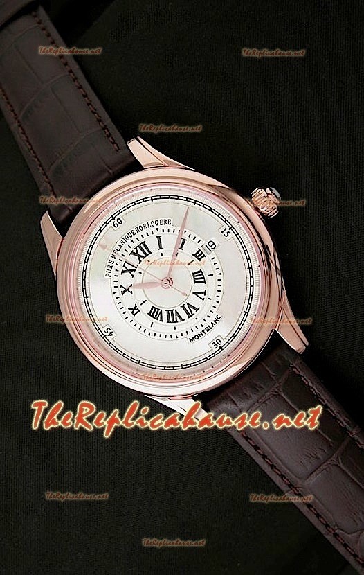 Mont Blanc Mechanique Horlogere Montre Suisse en Or Rose