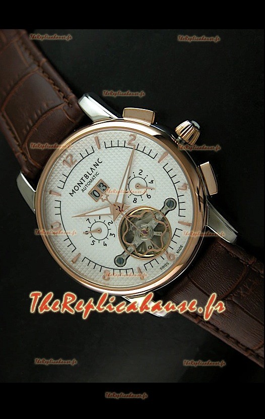 Mont Blanc Tourbillon Volant REPRODUCTION Montre Japonaise avec Lunette en Or