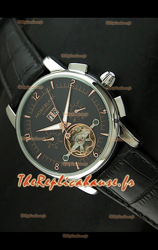 Mont Blanc Tourbillon Volant REPRODUCTION Montre Japonaise avec Cadran Noir
