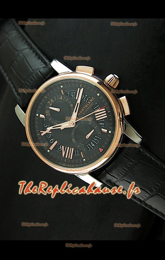 Mont Blanc Chronographe Automatique REPRODUCTION Montre Japonaise Cadran Noir