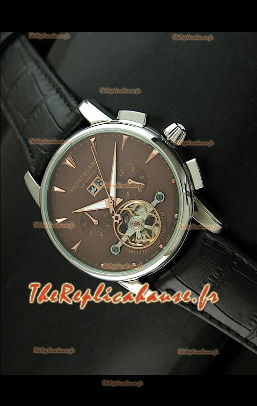 Mont Blanc Tourbillon Volant REPRODUCTION Montre Japonaise avec Cadran Marron