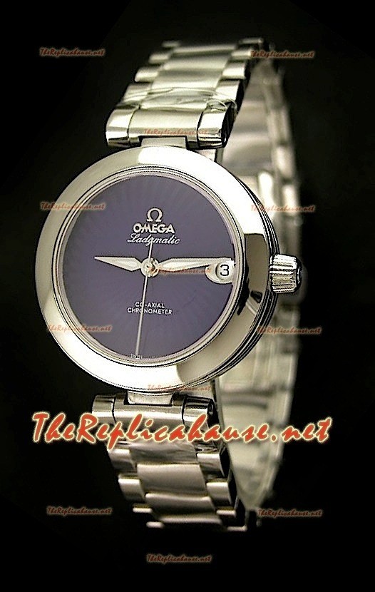 Omega Femmematic Swiss Replica Montre - Réplique à l’Authentique 1 sur 1 avec Cadran Bleu Foncé