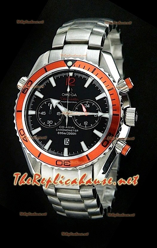 Omega Seamaster Planet Ocean Chronograph Montre Japonaise avec Lunette Orange