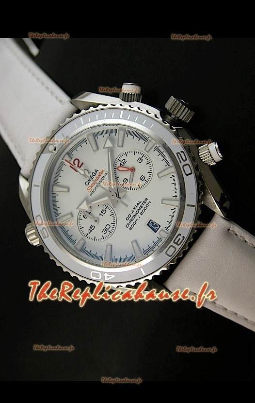 Omega Seamaster The Planet Océan REPRODUCTION Montre Japonaise en Blanc