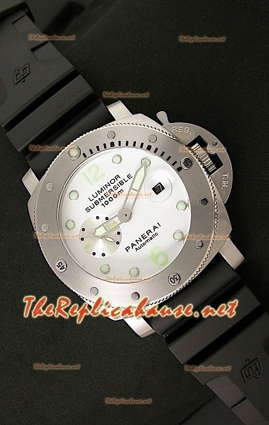Panerai Luminor Submersible 1000M Montre Japonaise avec Cadran Blanc
