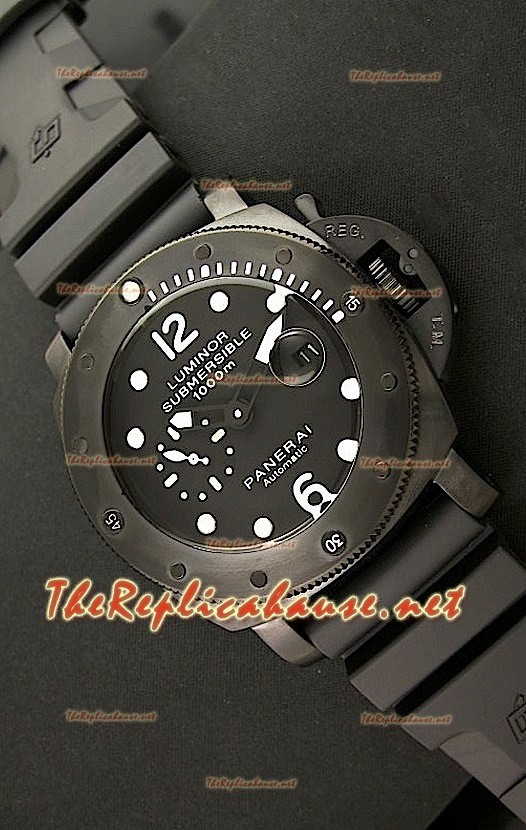 Panerai Luminor Submersible 1000M Montre Japonaise avec Revêtement PVD