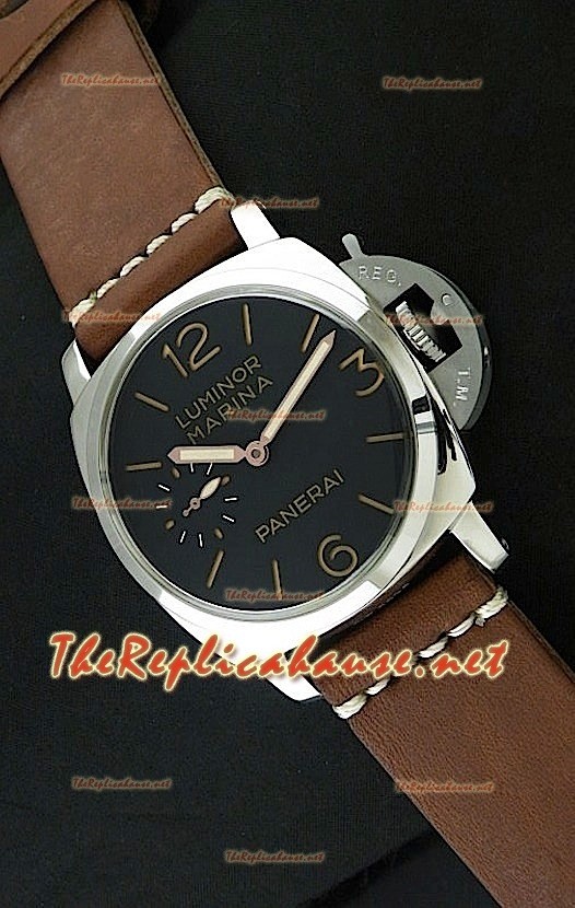 Panerai Luminor Marina Montre Suisse - 47 mm avec Bracelet Marron