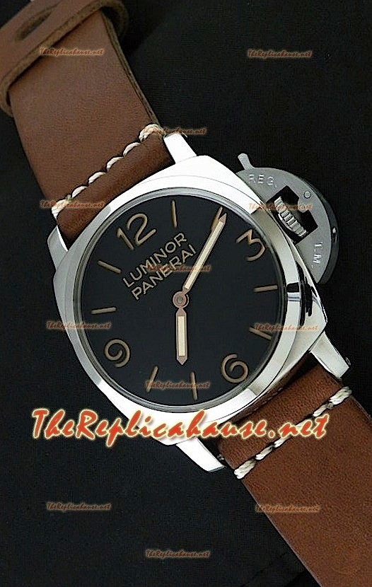 Panerai Luminor Montre Suisse - 47 mm avec Bracelet Marron