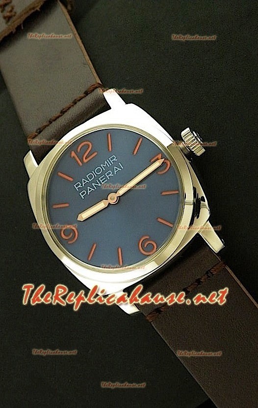 Panerai Radiomir Homage Vintage Montre Suisse avec Cadran Bleu