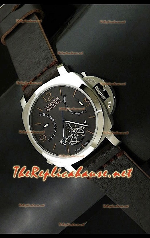 Panerai Luminor Tourbillon Power Reserve Montre 44 mm - Cadran Marron