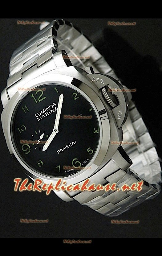 Panerai Luminor Marina PAM359 Montre Japonaise avec Bracelet en Acier