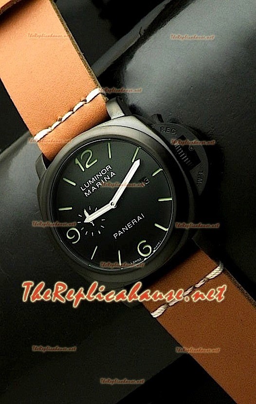 Panerai Luminor Marina PVD Montre avec Bracelet Ocre
