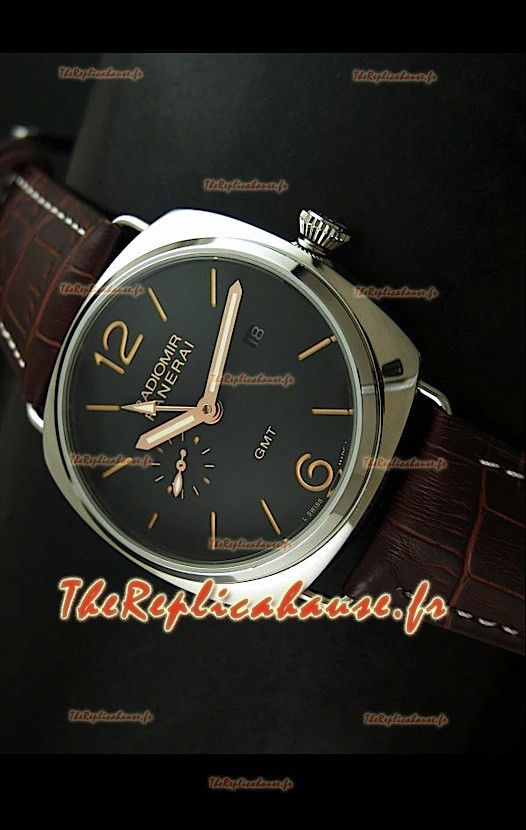 Panerai Radiomir PAM421 GMT Reproduction Montre Japonaise avec Cadran Noir