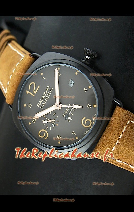 Panerai Radiomir PAM497 10 Jours Reproduction Montre Japonaise dans Boitier en PVD