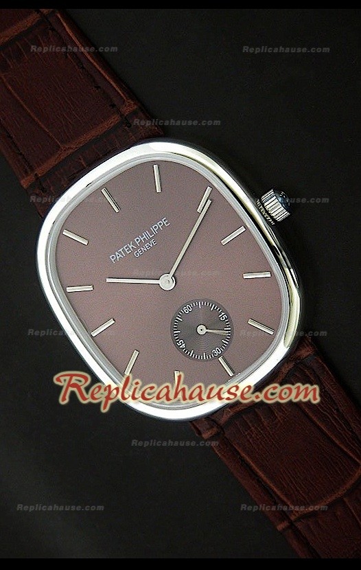 Patek Philippe Mens Golden Elipse Japanese Montre en Acier