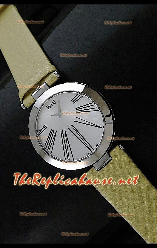 Piaget Altiplano Dial Time Swiss Quartz Montre avec Bracelet Cuir Jaune