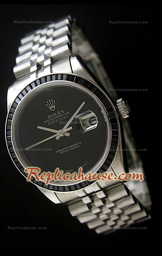 Rolex Datejust Swiss Replica Montre avec Cadran Noir