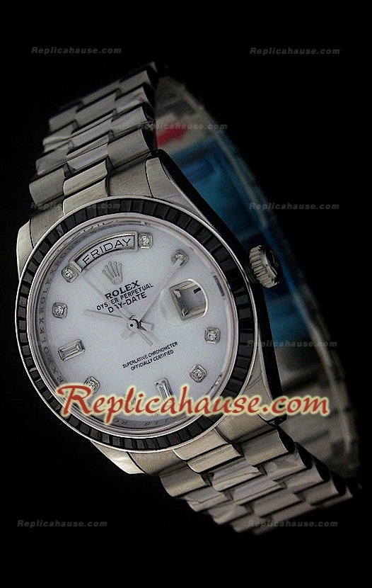 Rolex DayDate Swiss Replica Montre avec Cadran Nacré 
