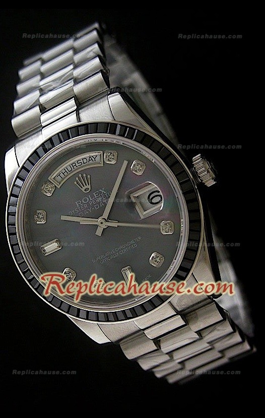 Rolex DayDate Swiss Replica Montre avec Cadran Nacré 