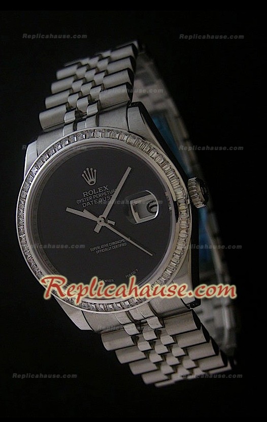 Rolex Datejust Swiss Replica Montre avec Cadran Noir