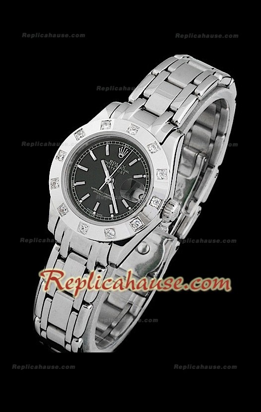 Rolex Datejust Femmes Swiss Replica Montre avec Cadran Noir
