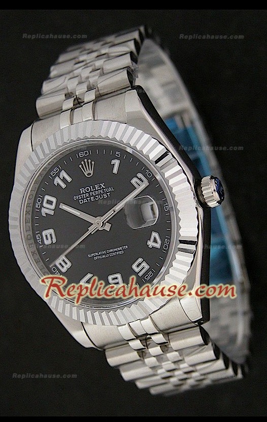 Rolex Datejust Mens Swiss Replica Montre avec Cadran Noir