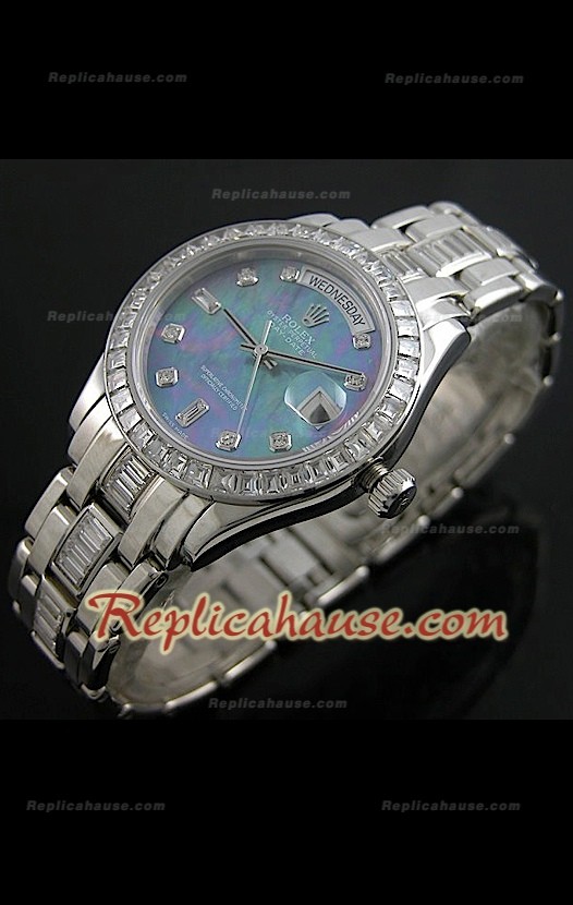 Rolex Day Date Swiss Replica Montre avec Cadran Nacré Multicolore