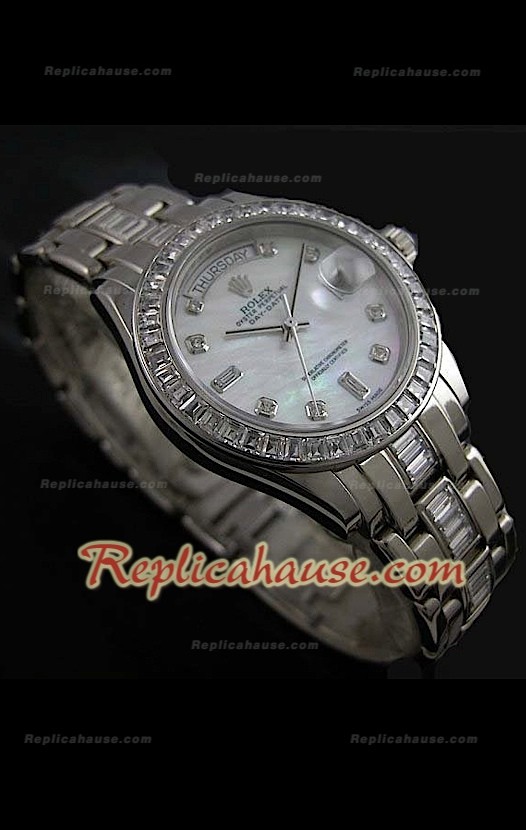 Rolex Day Date Swiss Replica Montre avec Cadran Nacré