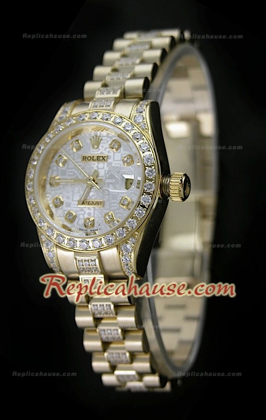 Replica Datejust Rolex Femmes Japanese Montre en Or