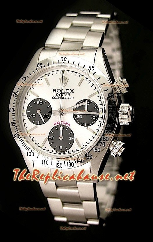 Rolex Cosmograph Daytona Vintage 6265 Swiss Montre avec Cadran Blanc