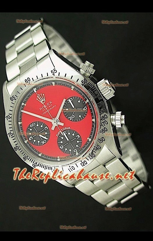 Rolex Cosmograph Daytona Vintage 6265 Swiss Montre avec Cadran Rouge