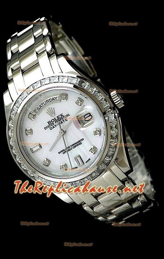 Rolex Day Date Swiss Replica Montre - Taille Moyenne - 37 mm en Acier