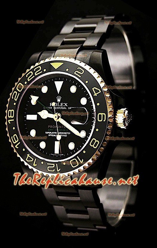 Rolex GMT Masters II Pro Hunter Swiss Montre Bicolore Or et PVD