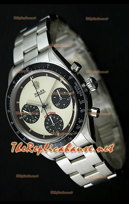 Rolex Cosmograph Daytona 6265 Cadran Blanc Antique Lunette Noir