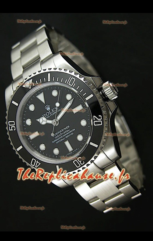 Rolex Submariner Reproduction Montre Suisse en Acier Inoxydable - Index Super Lumineux
