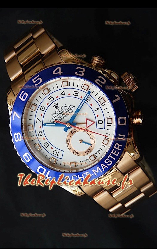 Rolex Imitation Yachtmaster II Montre Suisse Or Rose - Montre Imitation Exacte 1:1