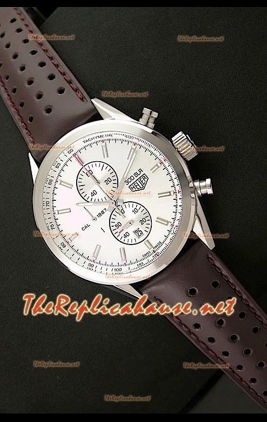 Tag Heuer SLR 300 Japanese Quartz Chronographe avec Cadran Blanc