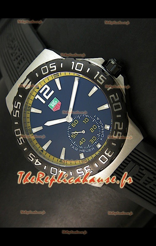 Tag Heuer Formula 1 Reproduction Montre Japonaise avec Mouvement Quartz - Bordures du Cadran Jaune