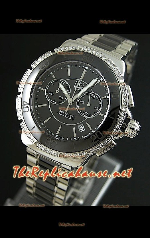 Tag Heuer Formula 1 Montre Femmes Chronographe en Noir - 1:1 Mirror Replica