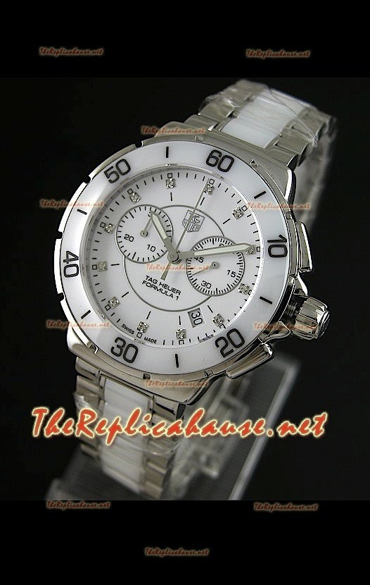 Tag Heuer Formula 1 Montre Femmes Chronographe en Blanc - 1:1 Mirror Replica
